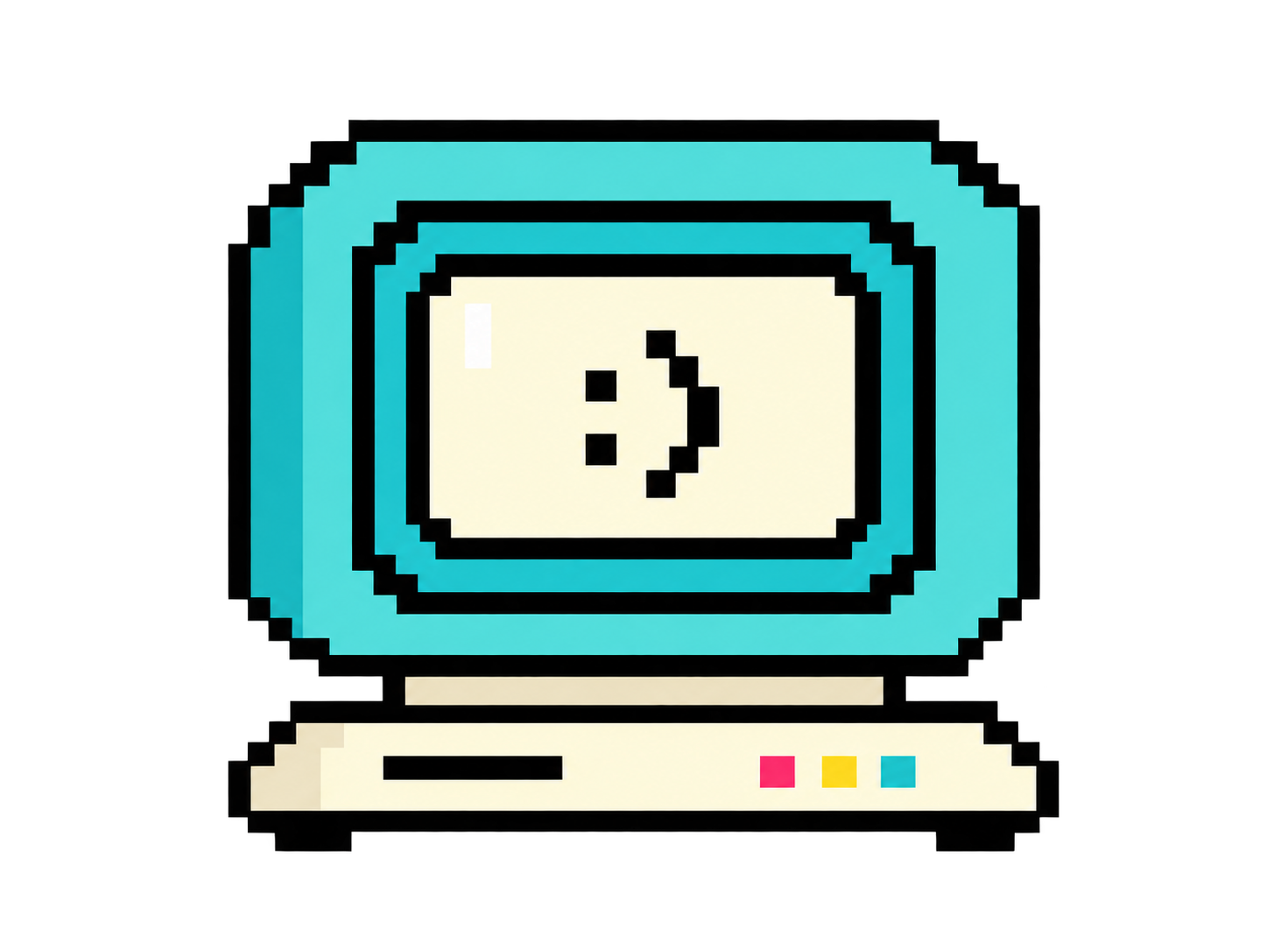 Smiling retro computer